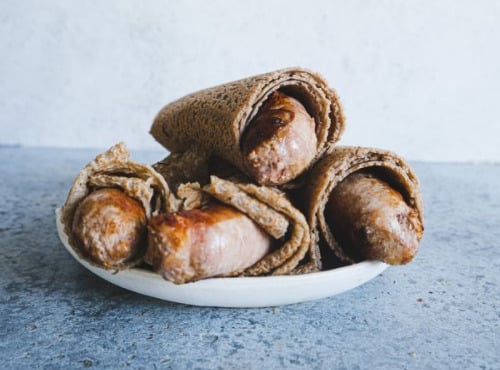 Galette-saucisse (saucisse d’agneau des prés salés)